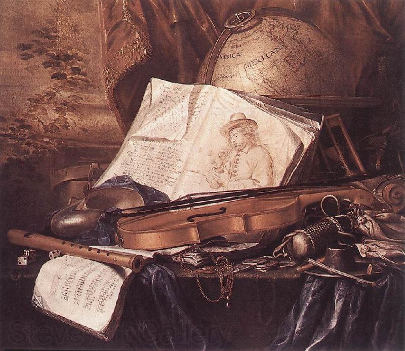 RING, Pieter de Still-Life of Musical Instruments Norge oil painting art